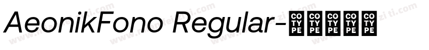 AeonikFono Regular字体转换